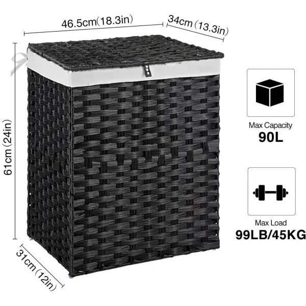 Cesto ropa sucia con tapa 90L Cesto ropa sucia con tapa 90L