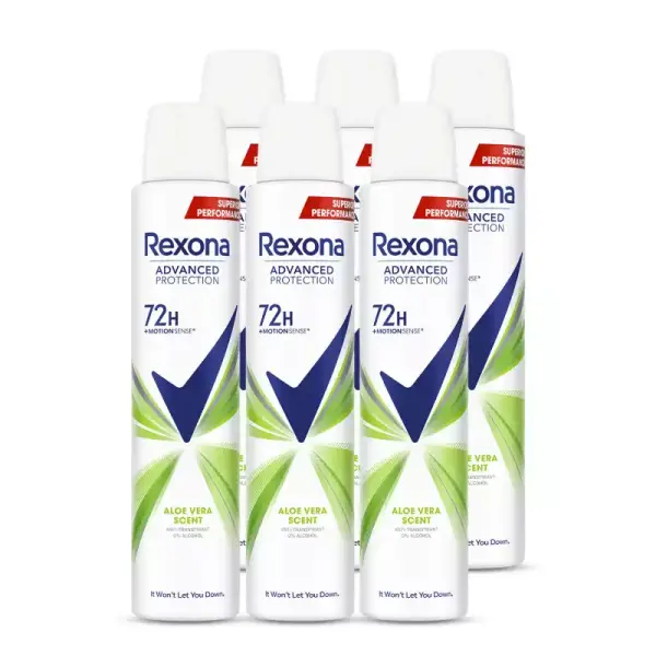 6x Desodorante Rexona Aloe Vera Advanced Protection 6x Desodorante Rexona Aloe Vera Advanced Protection
