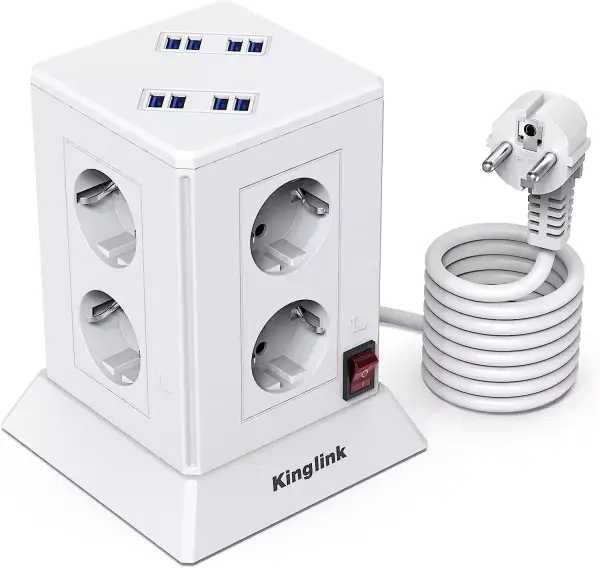 Regleta Vertical 8 Enchufes + 8 USB Regleta Vertical 8 Enchufes + 8 USB