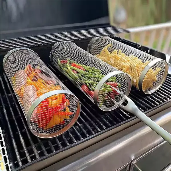 Parrilla cilíndrica para barbacoa Parrilla cilíndrica para barbacoa