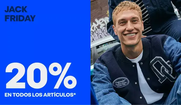 20% en TODOS los artículos Jack&Jones 20% en TODOS los artículos Jack&Jones