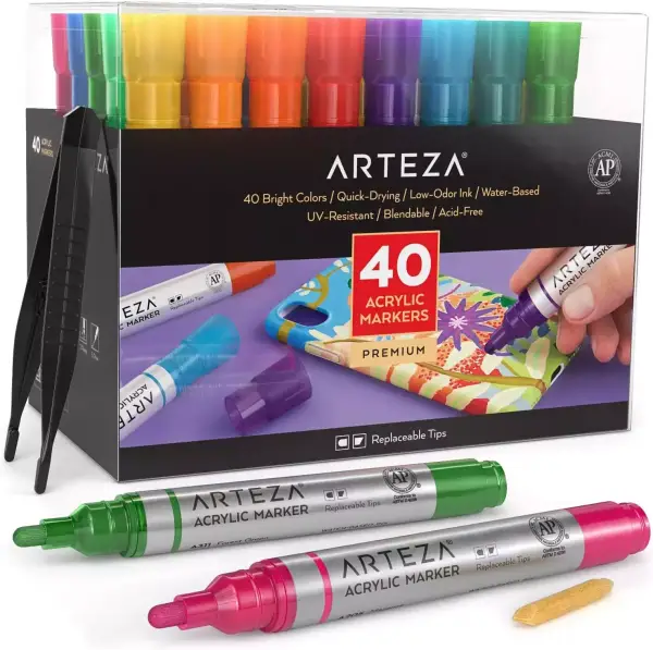 Pack 40 Marcadores de pintura acrílica Arteza Pack 40 Marcadores de pintura acrílica Arteza