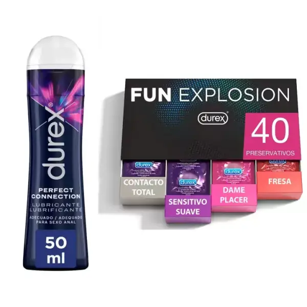 40 Preservativos Fun Explosion + Lubricante Perfect Connection 50 ml 40 Preservativos Fun Explosion + Lubricante Perfect Connection 50 ml