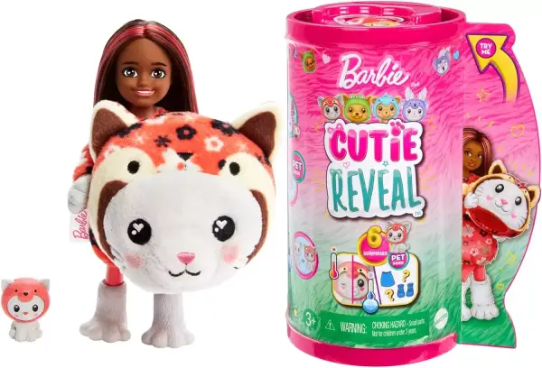 Barbie Chelsea Cutie Reveal panda rojo Barbie Chelsea Cutie Reveal panda rojo