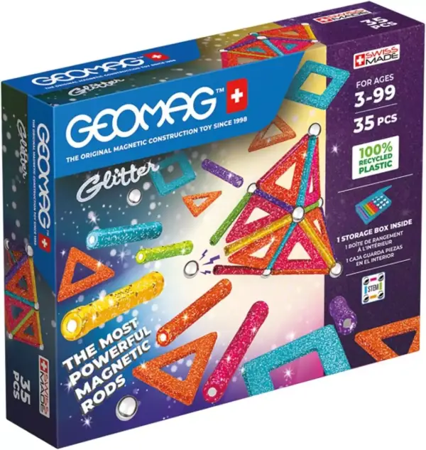 Set de construcción magnética Geomag Glitter Set de construcción magnética Geomag Glitter