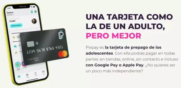 5€ GRATIS al solicitar tu tarjeta Pixpay para niños y adolescentes 5€ GRATIS al solicitar tu tarjeta Pixpay para niños y adolescentes