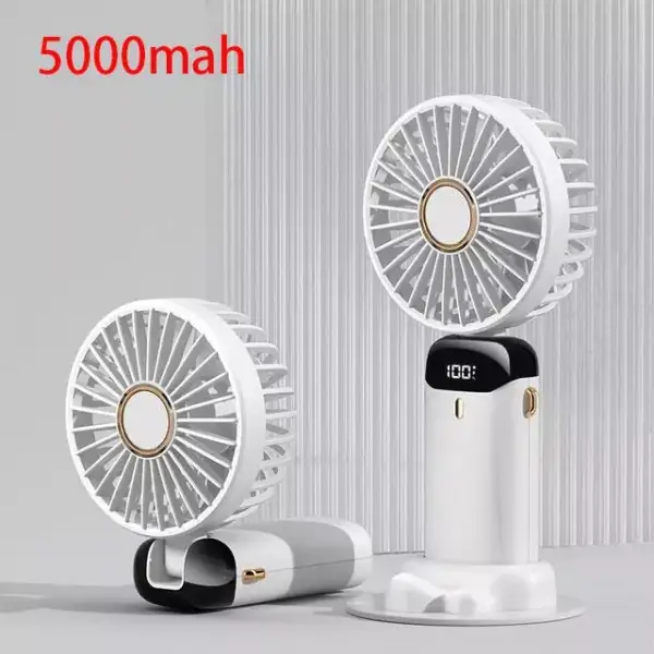 2x Ventilador inalámbrico USB 5000mAh LED 2x Ventilador inalámbrico USB 5000mAh LED
