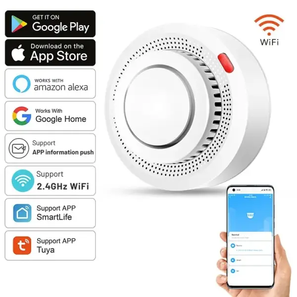 Detector de humo WiFi Tuya Detector de humo WiFi Tuya