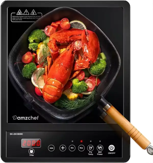 Placa de inducción portátil Amzchef 2000W Placa de inducción portátil Amzchef 2000W