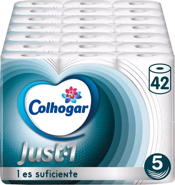 42 Rollos Papel Higiénico Extra Absorbente Colhogar Just 1 42 Rollos Papel Higiénico Extra Absorbente Colhogar Just 1