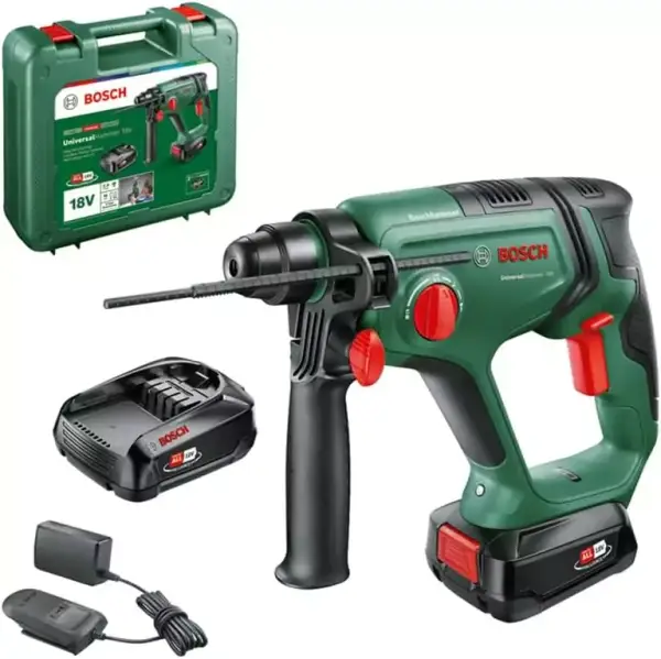 Taladro Bosch Universalhammer inalámbrico + 2 Baterías + Accesorios Taladro Bosch Universalhammer inalámbrico + 2 Baterías + Accesorios