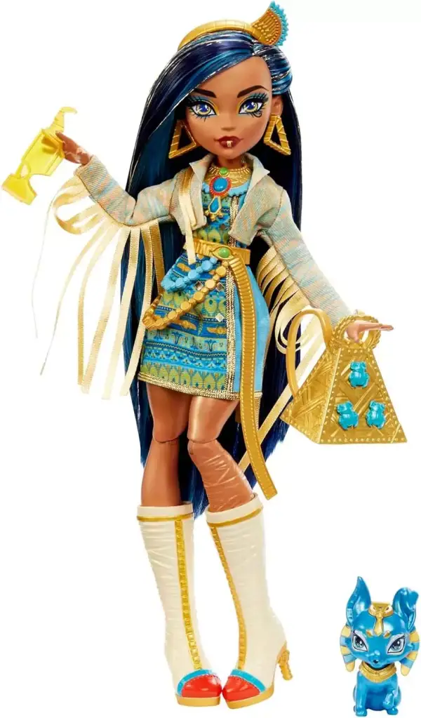 Muñeca articulada con Mascota y Accesorios Monster High Cleo de Nile Muñeca articulada con Mascota y Accesorios Monster High Cleo de Nile