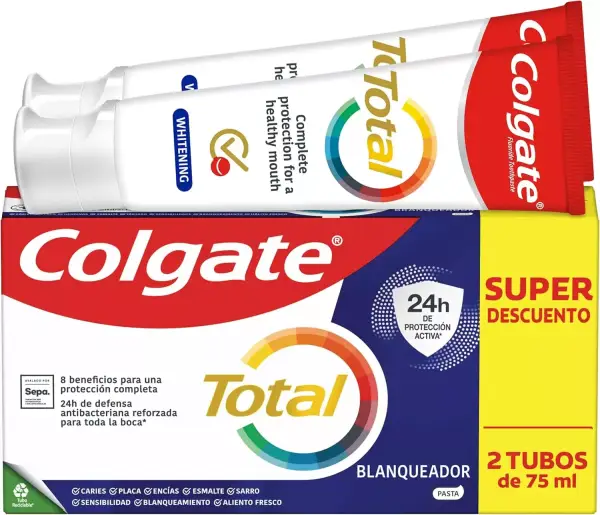 6x Colgate Total blanqueador 75ml 6x Colgate Total blanqueador 75ml