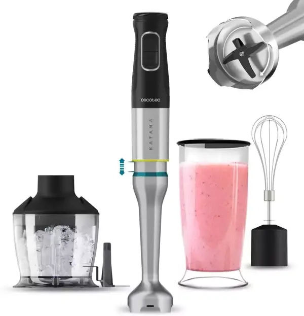 Batidora de Mano Cecotec Katana 12 Chop B. 1200W + Accesorios Batidora de Mano Cecotec Katana 12 Chop B. 1200W + Accesorios