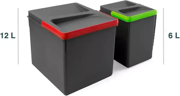 Kit de 2 cubos de basura 12L + 2x 6L Avilia Kit de 2 cubos de basura 12L + 2x 6L Avilia