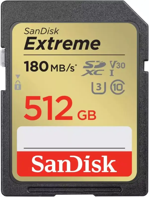 Tarjeta SDXC SanDisk 512GB Extreme Tarjeta SDXC SanDisk 512GB Extreme