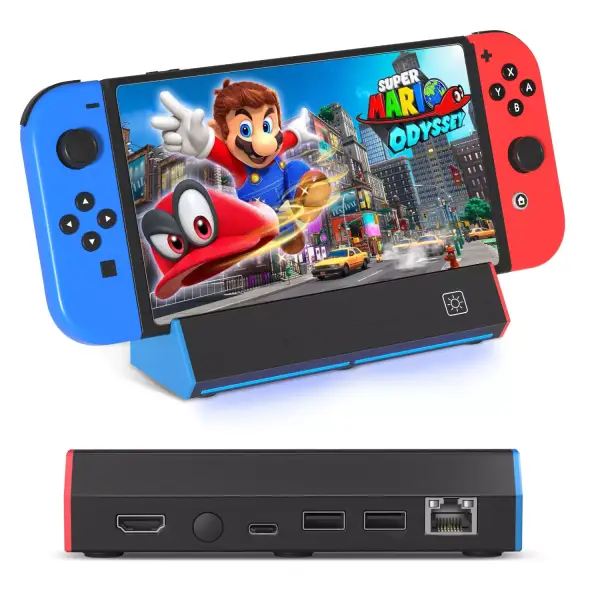 Estación de acoplamiento de TV para Nintendo Switch + OLED Estación de acoplamiento de TV para Nintendo Switch + OLED