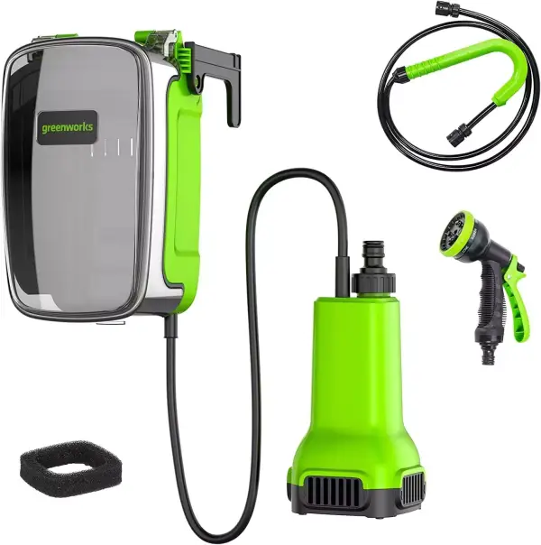 Bomba de Agua Sumergible Inalámbrica Greenworks 1800L/hora Bomba de Agua Sumergible Inalámbrica Greenworks 1800L/hora