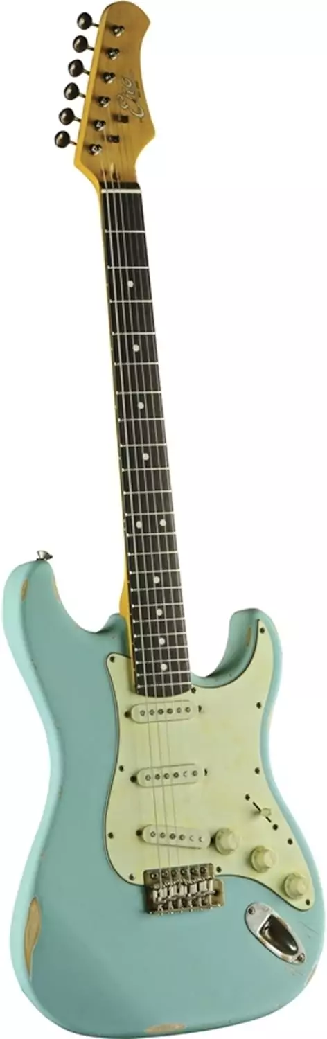 Guitarra eléctrica tipo Strato Eko S300 Relic Daphne Blue Guitarra eléctrica tipo Strato Eko S300 Relic Daphne Blue