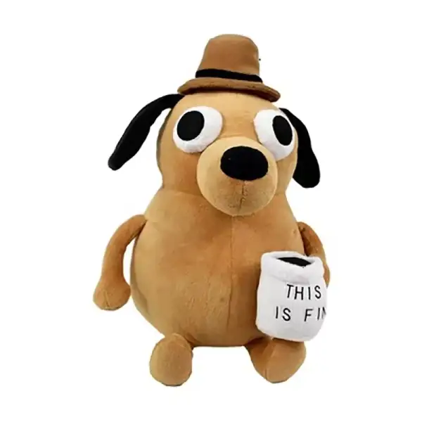 Peluche Perro Meme "This is Fine" Peluche Perro Meme "This is Fine"