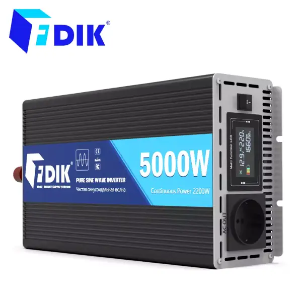 Inversor FDIK 12V 24V 220V 5000W Pico Inversor FDIK 12V 24V 220V 5000W Pico