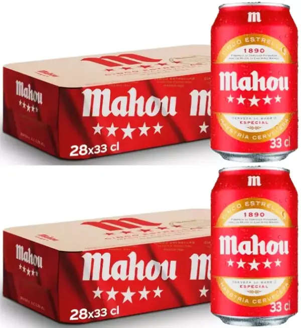 56 Latas 33cl Mahou 5 Estrellas 56 Latas 33cl Mahou 5 Estrellas