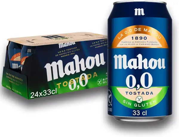 24x 33cl Mahou Tostada Sin Gluten 0,0% 24x 33cl Mahou Tostada Sin Gluten 0,0%