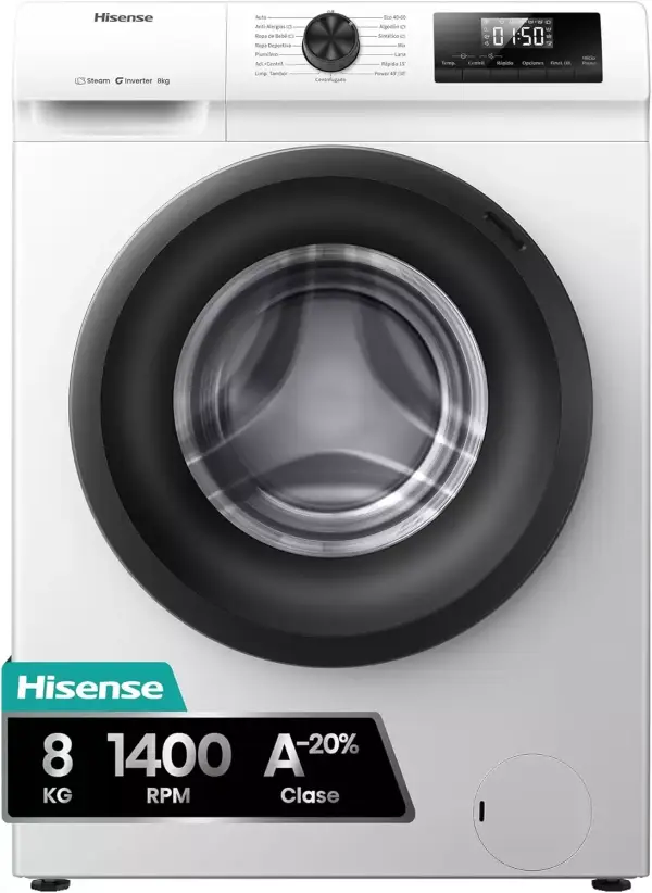 Lavadora Hisense 8Kg 1400RPM Lavadora Hisense 8Kg 1400RPM