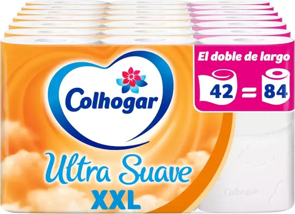 42 Rollos Papel Higiénico Colhogar Doble Ultra Suave XXL 42 Rollos Papel Higiénico Colhogar Doble Ultra Suave XXL