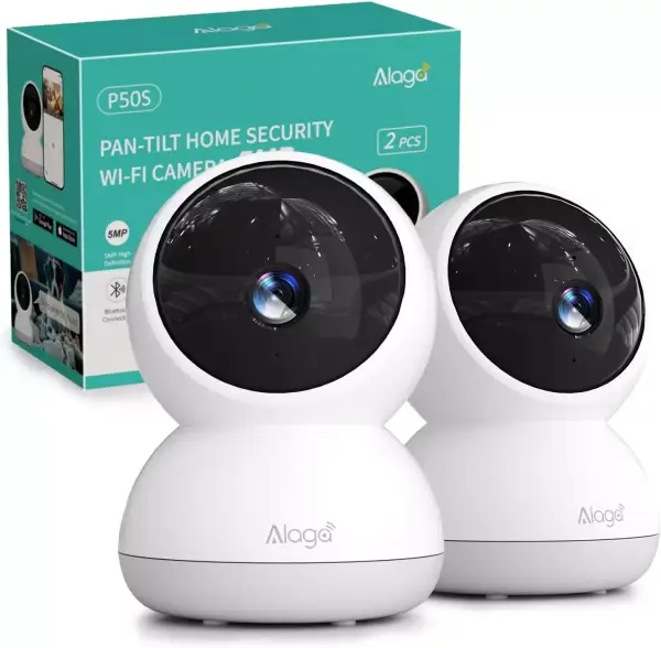 2x Cámara Vigilancia WiFi Interior Alaga 3K 360º 2x Cámara Vigilancia WiFi Interior Alaga 3K 360º