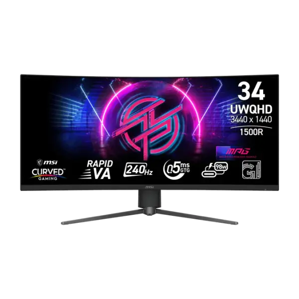 Monitor Curvo MSI 34" UWQHD 240Hz Curvo Monitor Curvo MSI 34" UWQHD 240Hz Curvo