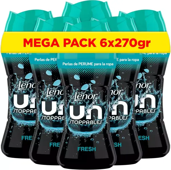 6x 270gr. Perlas de Perfume Lenor UNstoppables Fresh 6x 270gr. Perlas de Perfume Lenor UNstoppables Fresh