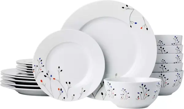 Vajilla 18 Ud. 6 servicios Amazon Basics Vajilla 18 Ud. 6 servicios Amazon Basics