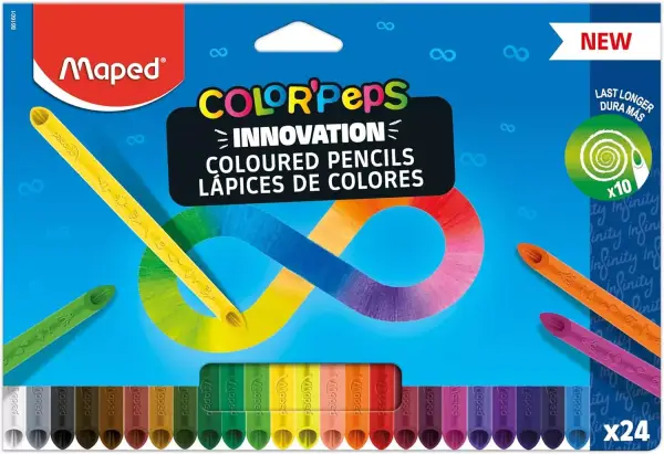 24x Lápices de Colores Maped Peps Infinity 24x Lápices de Colores Maped Peps Infinity