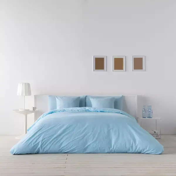 Funda nórdica lino combinado 144 hilos Azul Mar Naturals Funda nórdica lino combinado 144 hilos Azul Mar Naturals