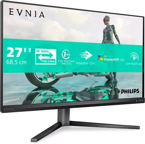 Monitor Gaming Philips Evnia UHD 4K 27" 160Hz + 1080p a 320Hz Monitor Gaming Philips Evnia UHD 4K 27" 160Hz + 1080p a 320Hz