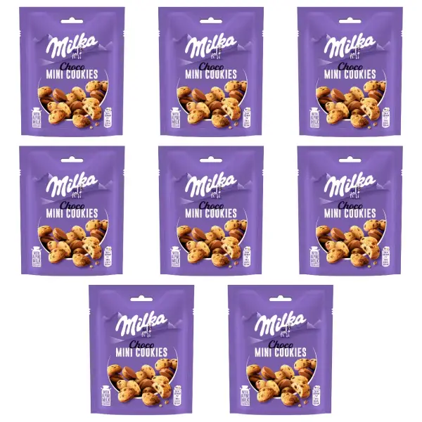 Mini Cookies con Pepitas y Chocolate con Leche Milka 8 x 110gr. Mini Cookies con Pepitas y Chocolate con Leche Milka 8 x 110gr.