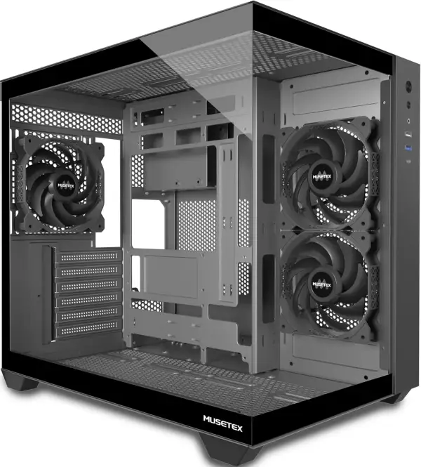 Caja PC ATX Gaming con cristal Templado MUSETEX Caja PC ATX Gaming con cristal Templado MUSETEX
