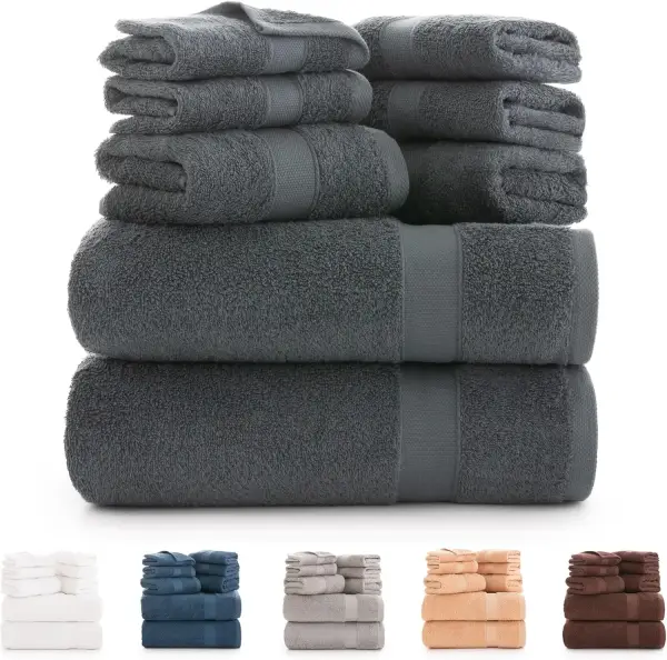 Juego de 8 Toallas de Baño 100% Algodón (550 gsm) Juego de 8 Toallas de Baño 100% Algodón (550 gsm)