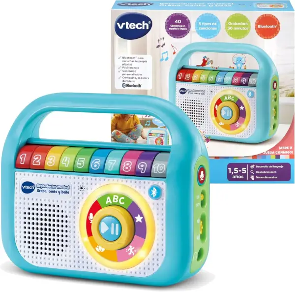 VTech-Baby Reproductor Musical Graba Canta y Baila + Bluetooth VTech-Baby Reproductor Musical Graba Canta y Baila + Bluetooth