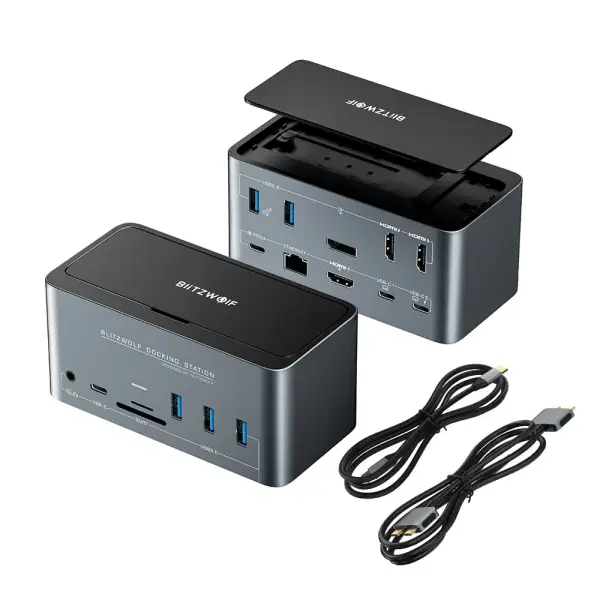 Estación Multipuerto Thunderbolt 18en1 BlitzWolf + NVMe Estación Multipuerto Thunderbolt 18en1 BlitzWolf + NVMe