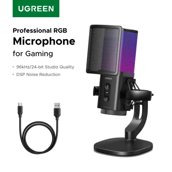 Micrófono USB RGB Cardioide UGreen Micrófono USB RGB Cardioide UGreen