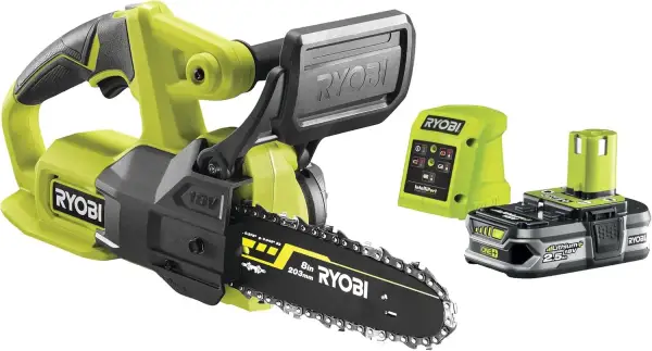 Motosierra Eléctrica Compacta 18V ONE+ 20cm Poda RYOBI Motosierra Eléctrica Compacta 18V ONE+ 20cm Poda RYOBI