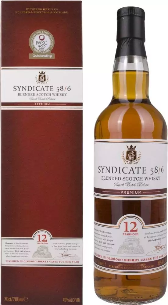 Syndicate 58/6 Scotch Whisky Botella de 700 ml Syndicate 58/6 Scotch Whisky Botella de 700 ml