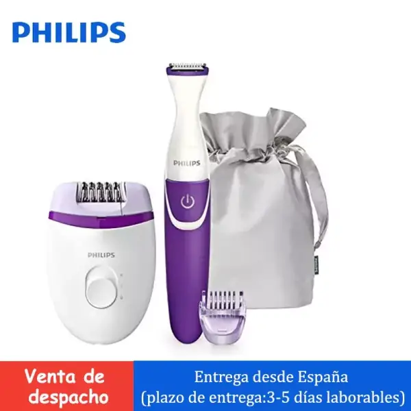 Kit de depilación Philips con 4 accesorios Kit de depilación Philips con 4 accesorios