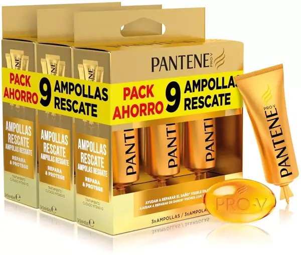 Pack Ahorro 9 x 15 ml Ampolla Rescate de Pantene Pack Ahorro 9 x 15 ml Ampolla Rescate de Pantene