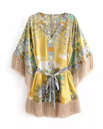 Kimono Mini vestido para mujeres Kimono Mini vestido para mujeres