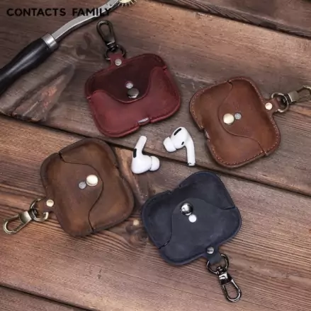 Funda de cuero auténtico para Airpods 3 Pro Funda de cuero auténtico para Airpods 3 Pro
