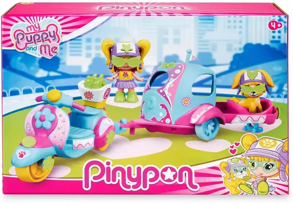 Set Pinypon My Puppy and Me Moto, Remolque y Figuras Set Pinypon My Puppy and Me Moto, Remolque y Figuras