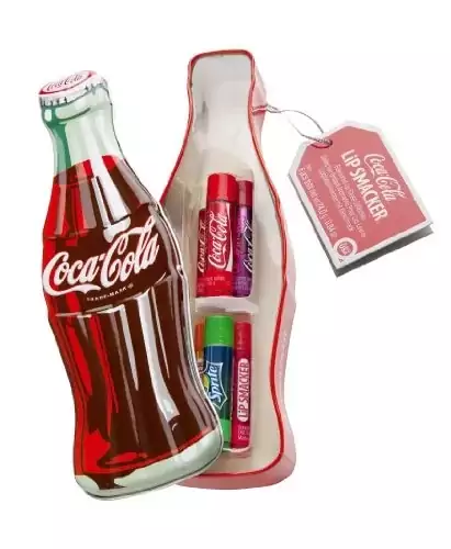 Botella Coca-Cola con 6 labiales Botella Coca-Cola con 6 labiales